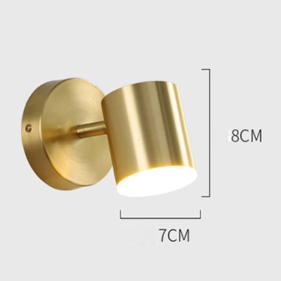 Lumora Copper LED Wall Sconce Modern Minimalist Wall Light For Living Room And Hallway