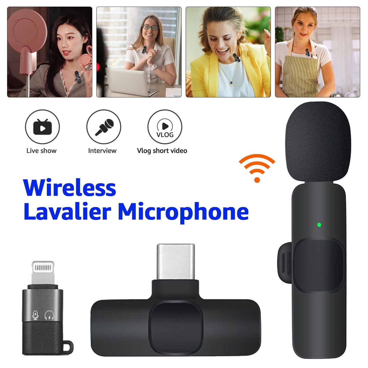 Luxora Lavalier Microphone Wireless Plug and Play System
