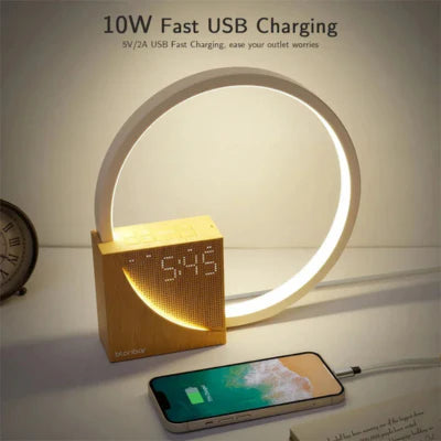 Luxora Touch Bedside Table Lamp with Natural Sounds and Alarm Clock