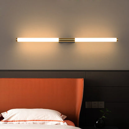 Rayvia Modern LED Bedroom Wall Sconce Lighting With Gold Accent Minimalist Fixture