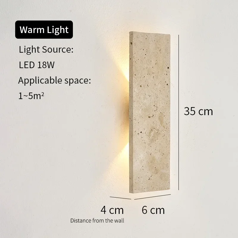 Rayvia Modern LED Indoor Concrete Wall Sconce with Strip Light & Dimmable Design