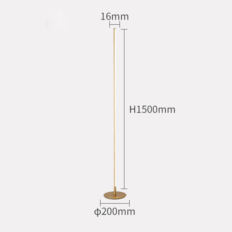 Royelux Modern Minimalist LED Standing Floor Lamp For Living Room
