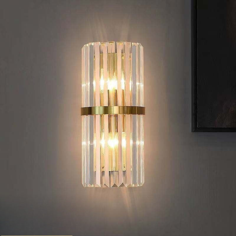 LuxRoyale Modern Crystal Sconce Wall Light for Living Room & Bedroom Lighting