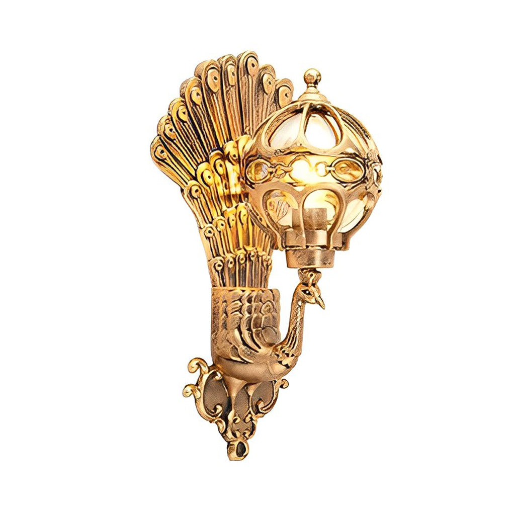 Luxora - European Style Retro Peacocks Waterproof Outdoor Wall Light - Colorful