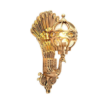 Luxora - European Style Retro Peacocks Waterproof Outdoor Wall Light - Colorful