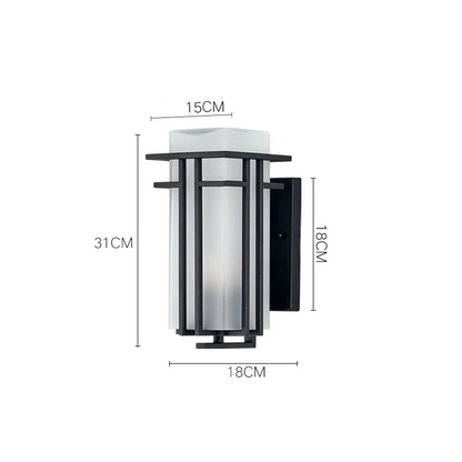 Lumora Outdoor Wall Light, IP65 Moisture Resistant Premium Iron Frame Exterior Glow