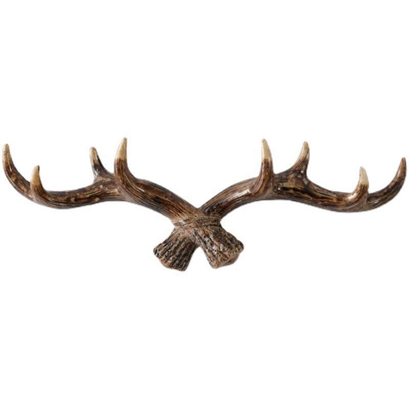 RoyaleGlow Rustic Antler Wall Mounted Coat Rack - Multi Hook Entryway Organizer