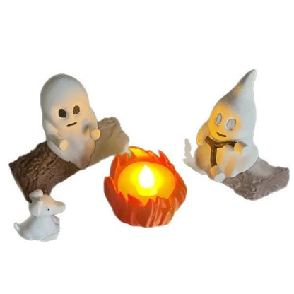 1 Set Halloween Ghost Campfire Decor Spooky Outdoor Party Haunted House Props Scary Backyard Scene Gathering Decoration Gift 4