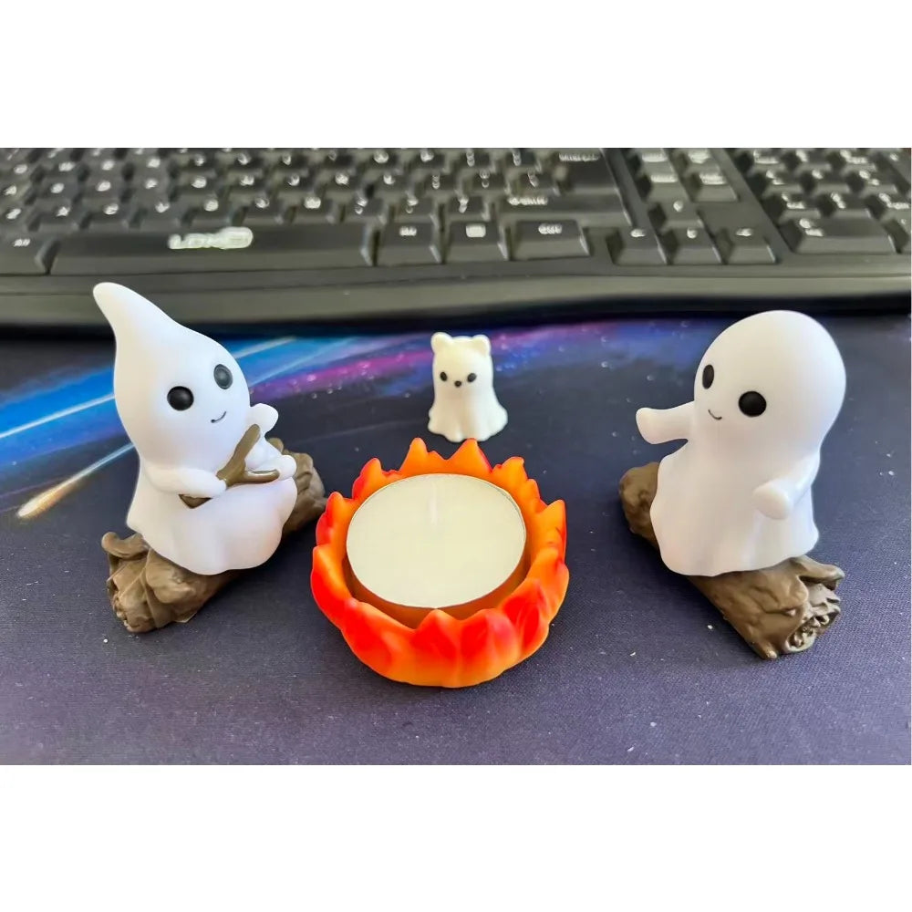 1 Set Halloween Ghost Campfire Decor Spooky Outdoor Party Haunted House Props Scary Backyard Scene Gathering Decoration Gift 5