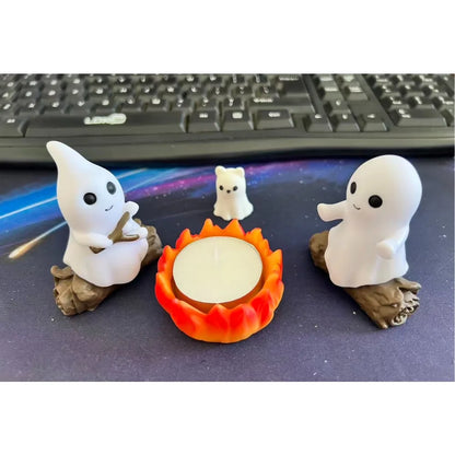 1 Set Halloween Ghost Campfire Decor Spooky Outdoor Party Haunted House Props Scary Backyard Scene Gathering Decoration Gift 5