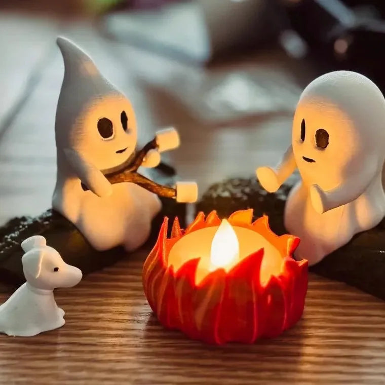 1 Set Halloween Ghost Campfire Decor Spooky Outdoor Party Haunted House Props Scary Backyard Scene Gathering Decoration Gift 7