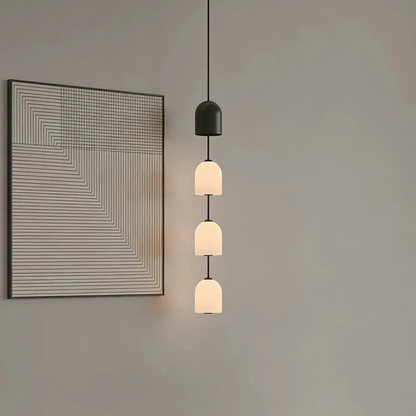 Royelux Modern Stacked Glass Pendant Light with Frosted Globes for Living Room, Hotel, Cafe