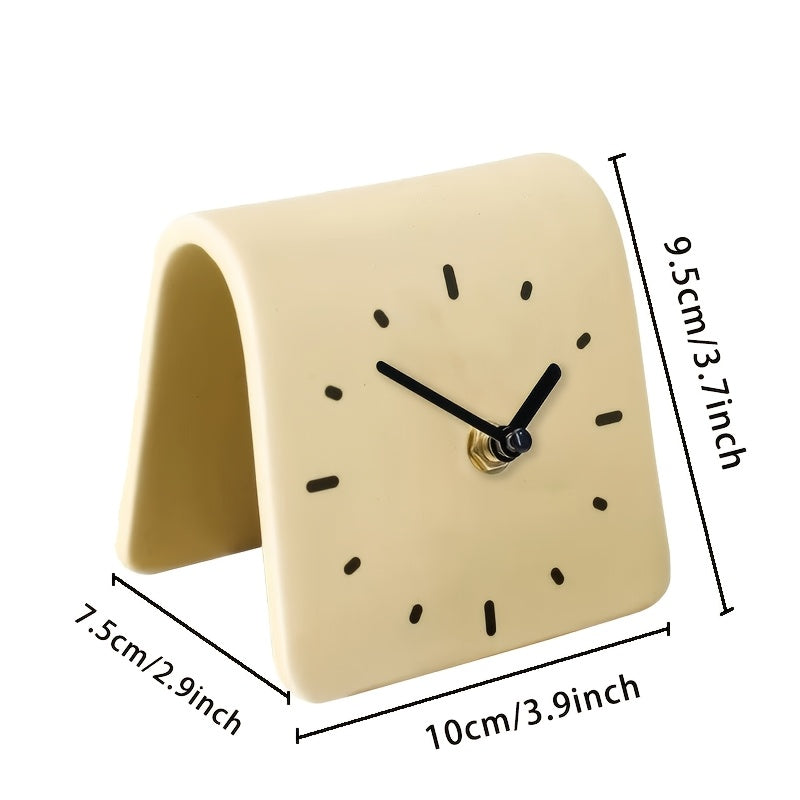 Rayvia Silent Ceramic Desk Clock - Modern Nordic Home Office Tabletop Clock
