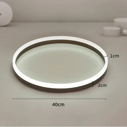 Royelux Modern Dimmable Round LED Flush Mount Ceiling Light with Remote Control