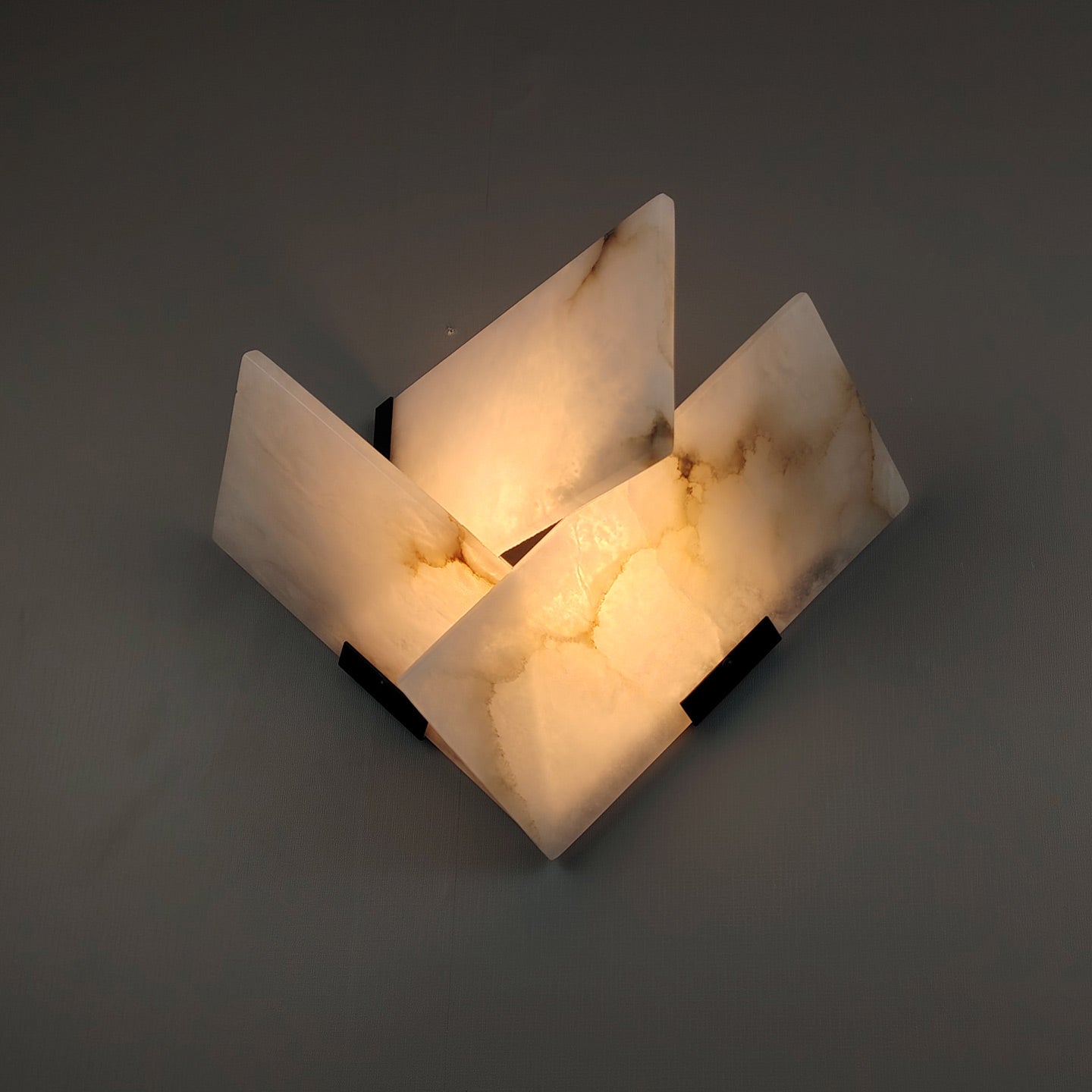 RoyaleGlow Modern Alabaster Wall Sconce Light - Natural Stone LED Fixture for Hallway & Bedroom