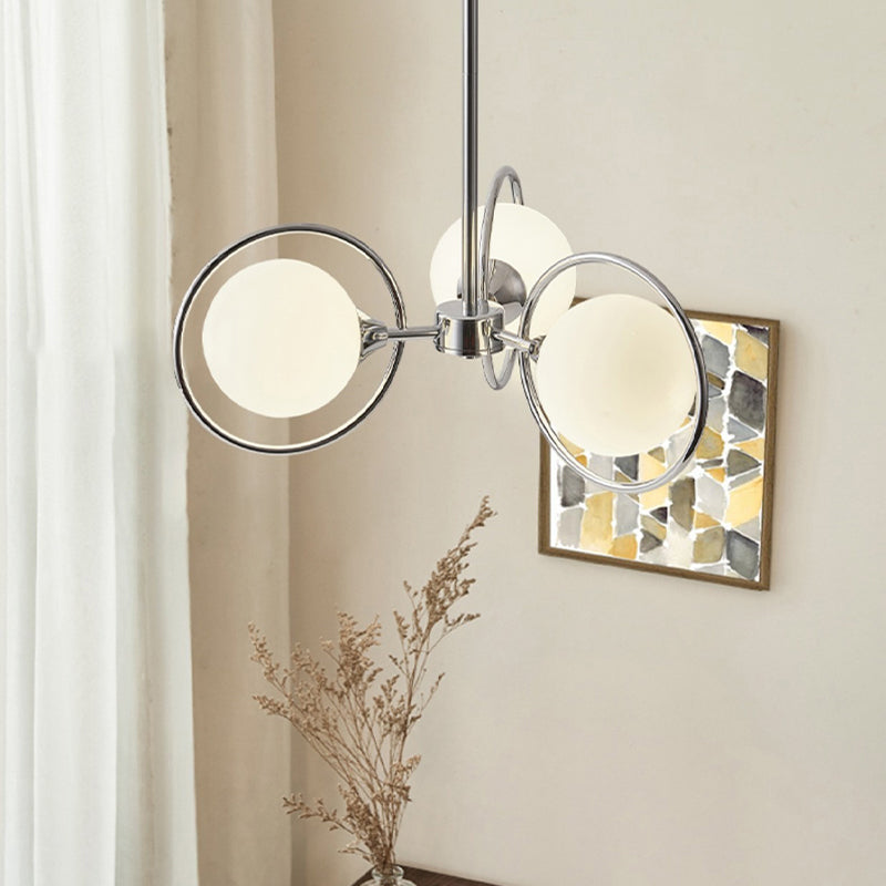 Royelux Modern Glass Globe Chandelier-Ceiling Light Fixture