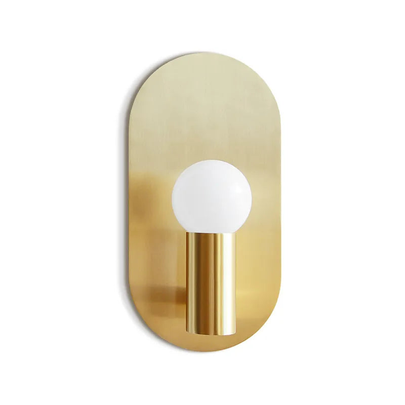 RoyaleGlow Modern Oval Gold Wall Sconce-Minimalist LED Light Fixture