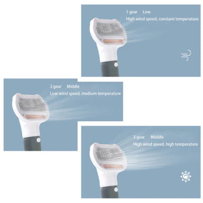 Royaleva 3-in-1 Dog Hair Dryer and Grooming Brush