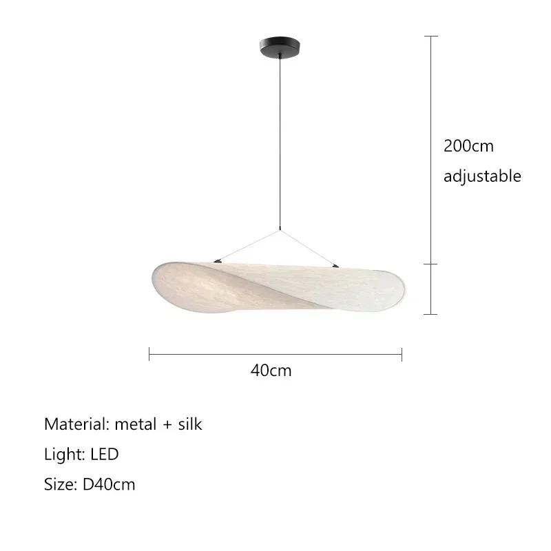 Rayvia Modern Silk Wavy Pendant Light – Luxury Organic Design Handmade