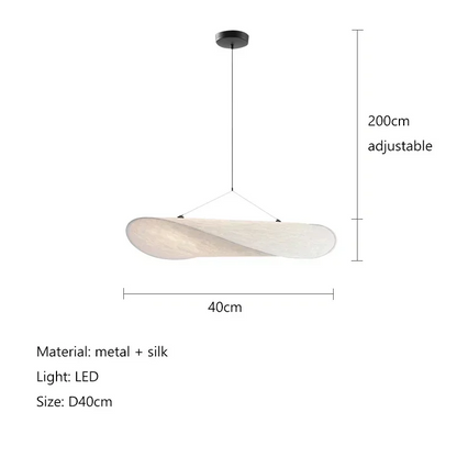 Rayvia Modern Silk Wavy Pendant Light – Luxury Organic Design Handmade