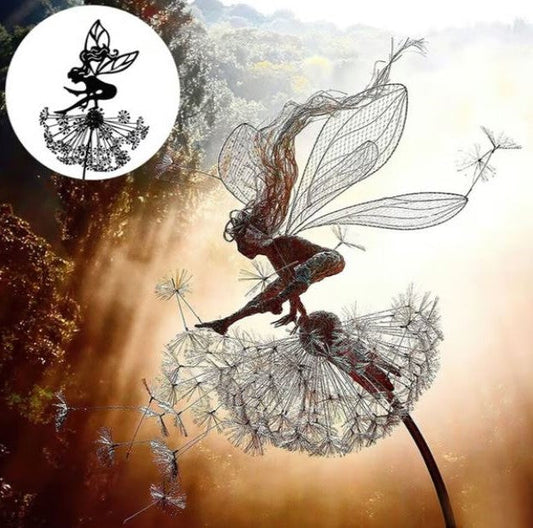 Royaleva Fairy Steel Garden Sculptures for Outdoor Decor