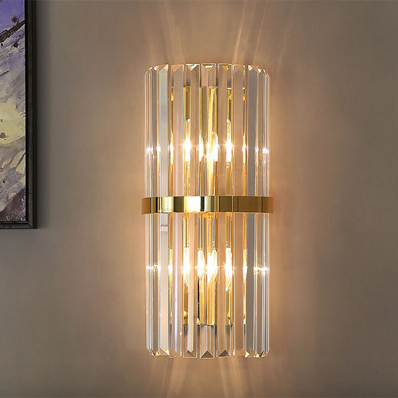 LuxRoyale Modern Crystal Sconce Wall Light for Living Room & Bedroom Lighting