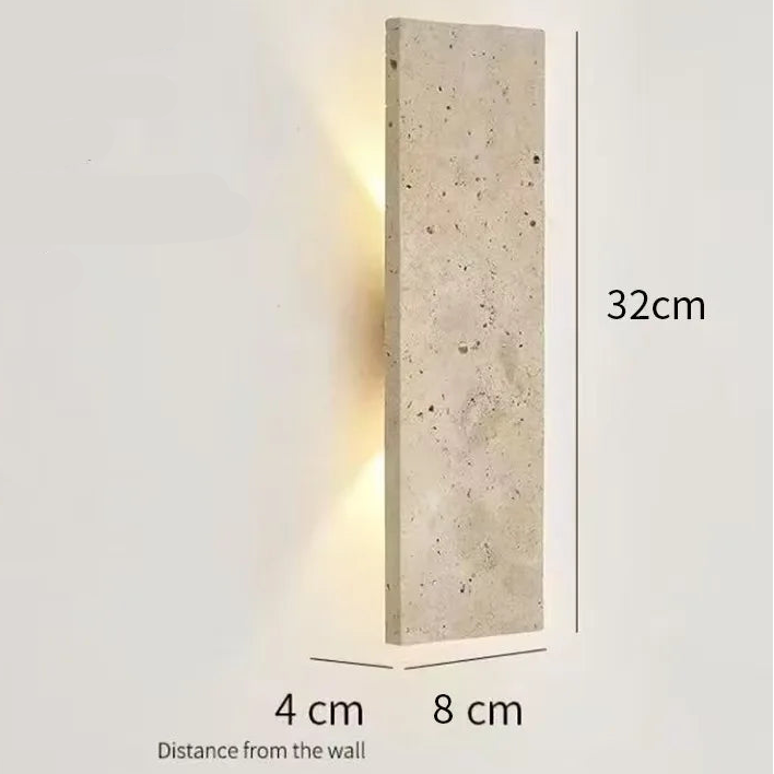 LuxRoyale Outdoor LED Wall Sconce-Natural Stone Up Down Light for Exterior Walls