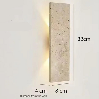 LuxRoyale Outdoor LED Wall Sconce-Natural Stone Up Down Light for Exterior Walls