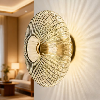 Royaleva Luxury Ribbed Glass Wall Sconce for Designer Home Lighting