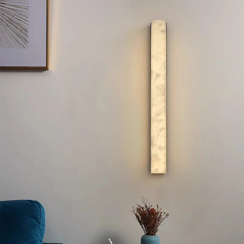 RoyaleGlow Modern Alabaster Wall Sconce - Elegant Geometric Lighting