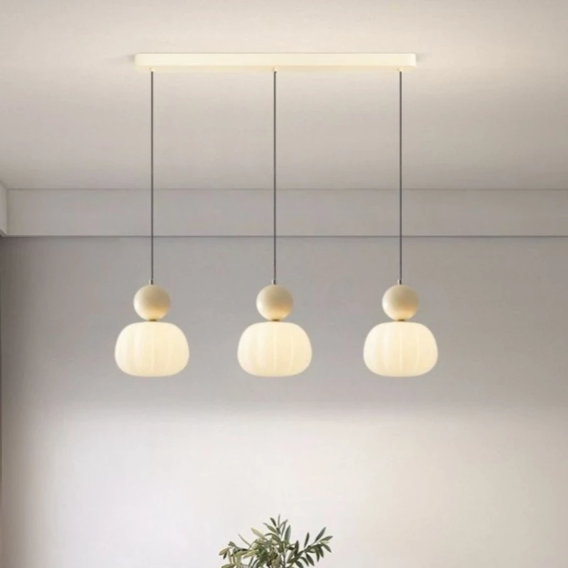 RoyaleGlow Cream Bauhaus Style Art Deco Glass Pendant Light for Modern Spaces