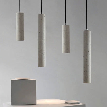 Royaleva Modern Concrete Pendant Light, Industrial Contemporary Ceiling Fixture
