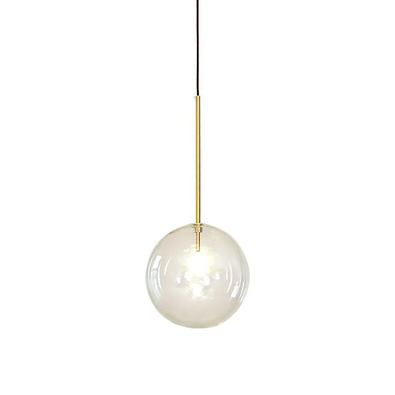 RoyaleGlow Modern Glass Globe Pendant Light for Bedroom & Kitchen