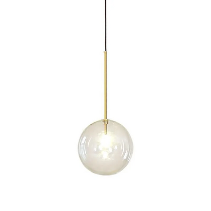 RoyaleGlow Modern Glass Globe Pendant Light for Bedroom & Kitchen