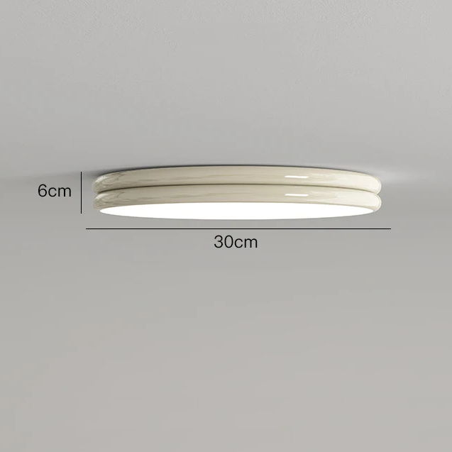 Royaleva Modern Round Double-Layered LED Flush Mount Ceiling Light