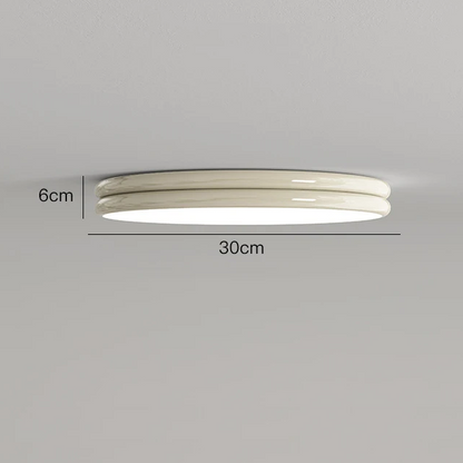 Royaleva Modern Round Double-Layered LED Flush Mount Ceiling Light