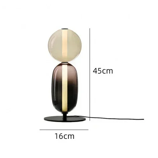 LuxRoyale Modern Glass Table Lamp Decorative Bedside Light
