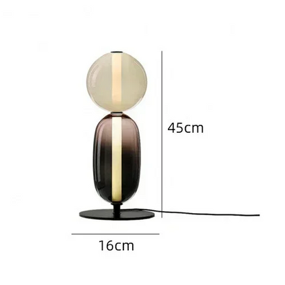 LuxRoyale Modern Glass Table Lamp Decorative Bedside Light