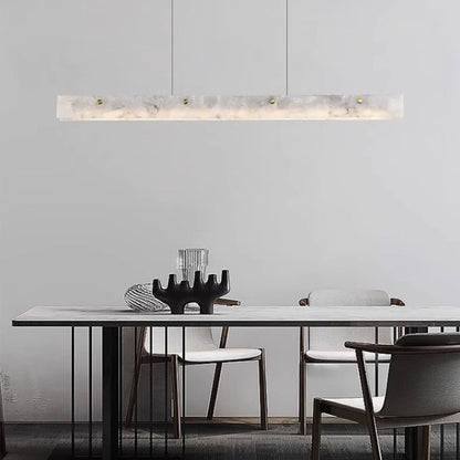 Royelux Modern Marble Linear Chandelier for Kitchen Island & Dining Room