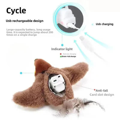 LuxRoyale Interactive Flapping Bird Cat Toy for Cats