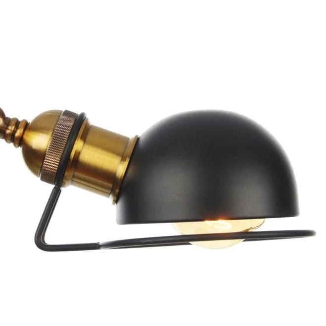 Decorative LED Retro Bronze Rocker Table Lamp - Gold & Black
