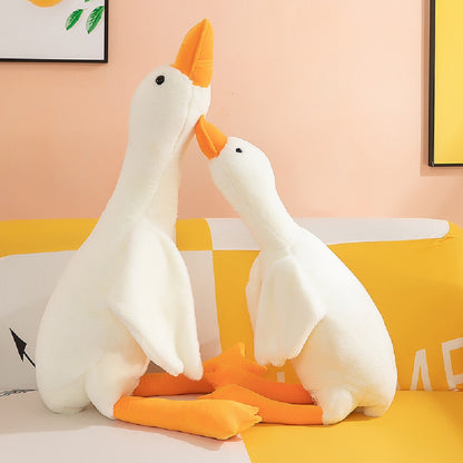 Luxora Big White Goose Plush Toy – Oversized Soft Pillow for Kids & Adults