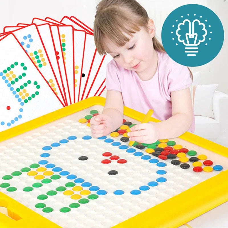 RoyaleGlow Large Magnetic Drawing Pad for Kids Montessori Magnetic Dots Board