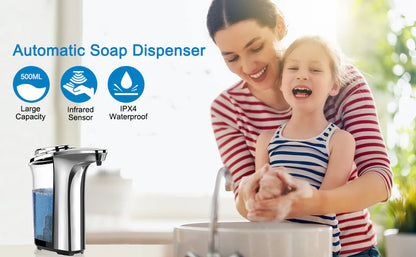RoyaleGlow Automatic Touchless Dish Soap Dispenser For Kitchen And Bathroom