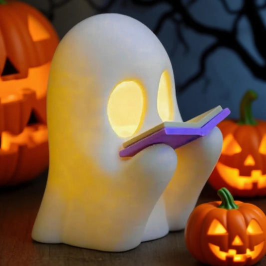 1pc Halloween Ghost Figurine Halloween Decorations Indoor Reading Book Funny Statue Desk Ornaments For Mantel Tabletop Bookshelf 0