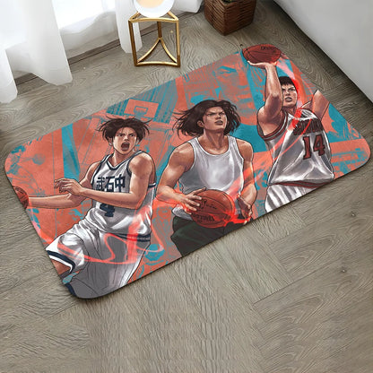 1pc SLAM DUNK Floor Mat Doormats Home Carpet Foot Mat Bathroom Absorbent Mats Anti-Slip Mats Home Decor Supplies 10