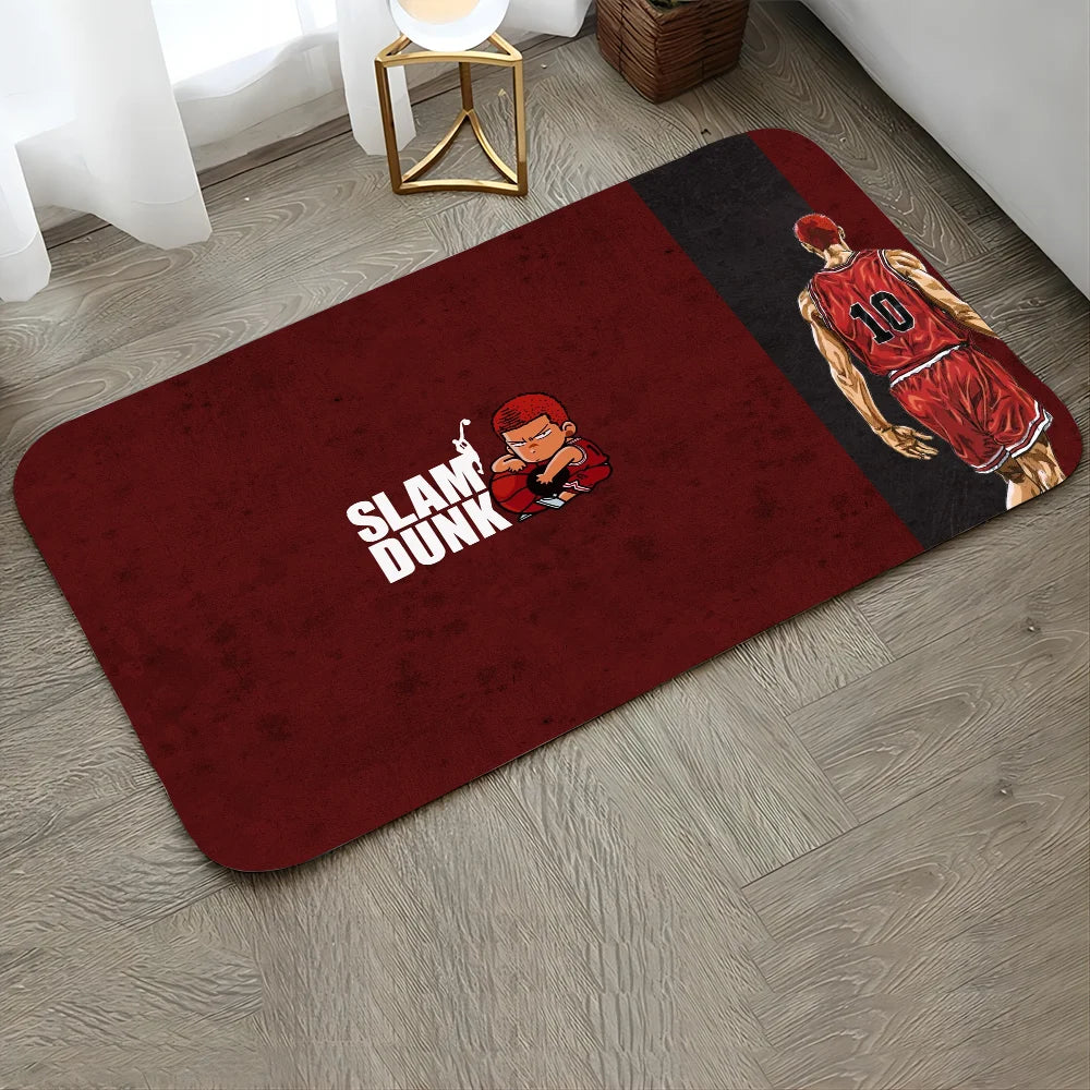1pc SLAM DUNK Floor Mat Doormats Home Carpet Foot Mat Bathroom Absorbent Mats Anti-Slip Mats Home Decor Supplies 12