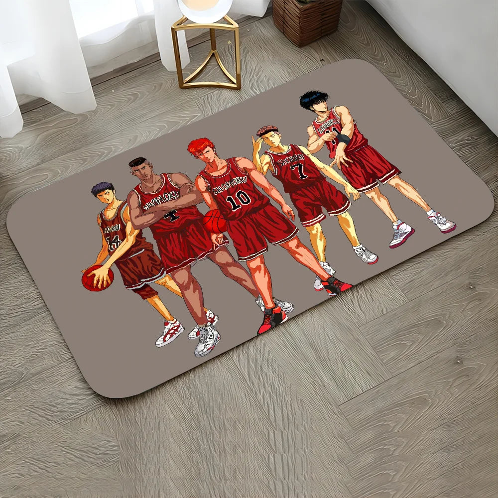 1pc SLAM DUNK Floor Mat Doormats Home Carpet Foot Mat Bathroom Absorbent Mats Anti-Slip Mats Home Decor Supplies 14