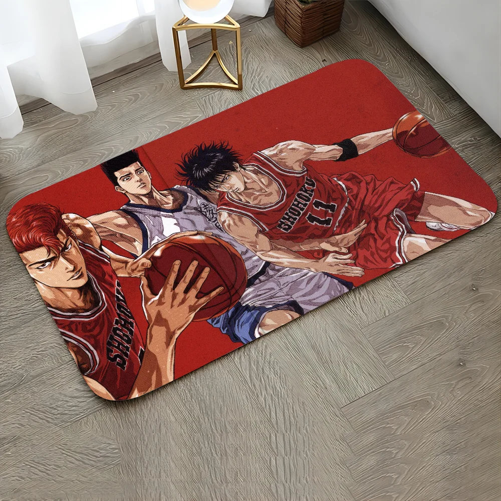 1pc SLAM DUNK Floor Mat Doormats Home Carpet Foot Mat Bathroom Absorbent Mats Anti-Slip Mats Home Decor Supplies 15