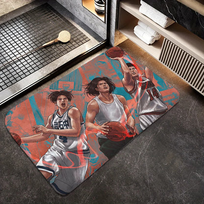 1pc SLAM DUNK Floor Mat Doormats Home Carpet Foot Mat Bathroom Absorbent Mats Anti-Slip Mats Home Decor Supplies 4